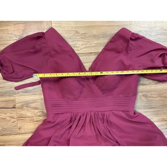 Pomuyoo Liliana Trendy Floor Length Chiffon Bridesmaid Dress    Size: 16W - Picture 8 of 15